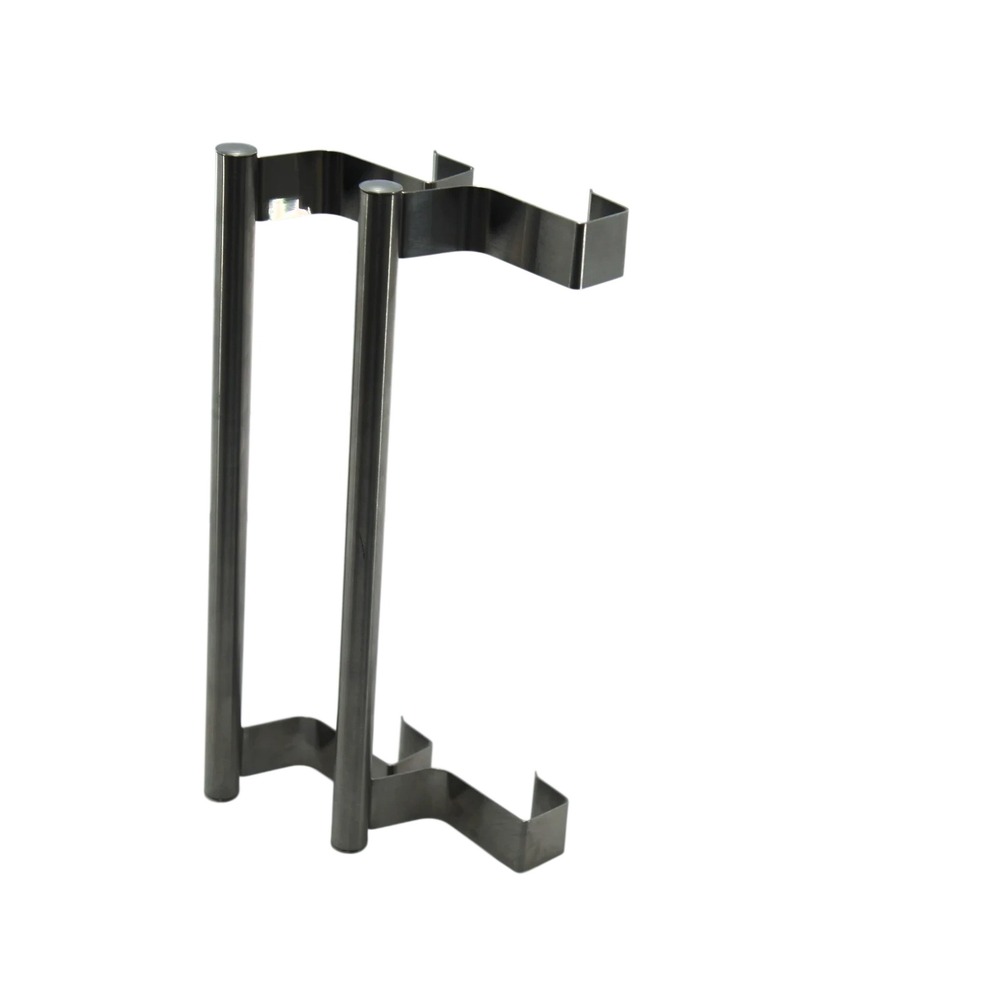 Stainless Steel Over The Door Dual Hook Rack Organizer Silver Metal Towel Hanger